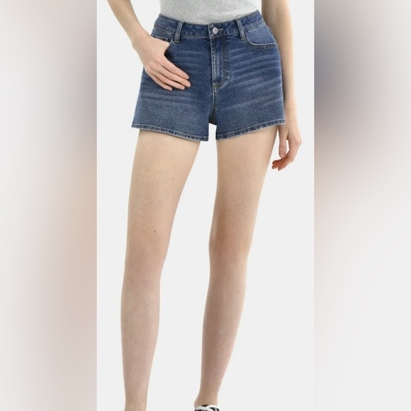 No Boundaries Denim Blue Women's Jean Shorts - Picture 7 of 8